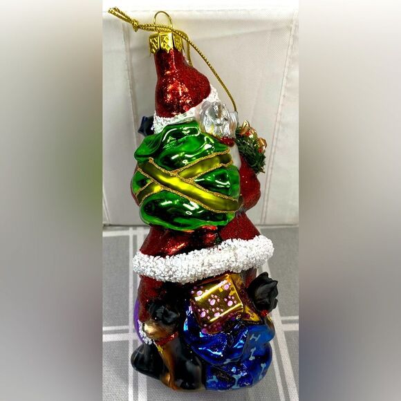 Santa Mercury Glass Ornament Fur Baby Gift Puppy Dogs Kitty Kitten Cats Presents - Picture 2 of 7